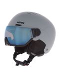 Miniatura Uvex, Wanted Visor casco con visera unisex Rhino Matt/ Mirror Blue gris 