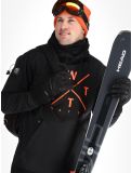 Miniatura Watts, ORBITAL chaqueta de esquí softshell hombres Black / Fluo Orange naranja, negro 