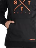 Miniatura Watts, ORBITAL chaqueta de esquí softshell hombres Black / Fluo Orange naranja, negro 