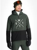 Miniatura Watts, XMETOD anorak hombres Green / Black negro, verde 