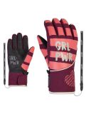 Miniatura Ziener, Liwa AS guantes de esquí niños Velvet Red rojo 