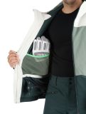 Miniatura Ziener, Timbarra chaqueta de esquí hombres Dark Jungle blanco, verde 