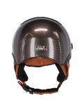 Miniatura Kask, Elite Pro, ski helmet, carbon/brown - gold mirror visor