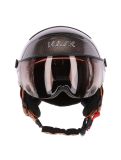 Miniatura Kask, Elite Pro, ski helmet, carbon/brown - gold mirror visor