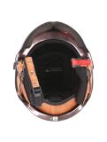 Miniatura Kask, Elite Pro, ski helmet, carbon/brown - gold mirror visor