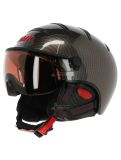 Miniatura Kask, Elite pro, casco con visera, carbon negro