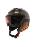 Miniatura Kask, Piuma-R Elite casco con visera unisex Carbon/Brown marrón, negro 