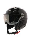 Miniatura Kask, Piuma-R Chrome Visor casco con visera unisex Black/Silver negro, Zilver 