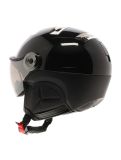 Miniatura Kask, Piuma-R Chrome Visor casco con visera unisex Black/Silver negro, Zilver 