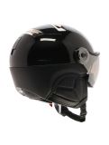 Miniatura Kask, Piuma-R Chrome Visor casco con visera unisex Black/Silver negro, Zilver 