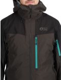 Miniatura Picture, Broader 3L chaqueta de esquí hardshell hombres Raven Grey-Black gris, negro, verde 