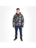 Miniatura Spyder, Impulse Synthetic down, chaqueta de esquí, hombres, camo distress negro