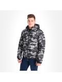 Miniatura Spyder, Impulse Synthetic down, chaqueta de esquí, hombres, camo distress negro