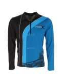 Miniatura Spyder, Rival zip T-neck, jersey, hombres, azul/negro