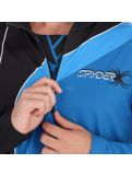 Miniatura Spyder, Rival zip T-neck, jersey, hombres, azul/negro