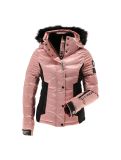 Miniatura Superdry, Luxe Snow Puffer, chaqueta de esquí, mujeres, ice metallic rosa