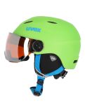 Miniatura Uvex, Junior visor pro, casco con visera, niños, apple mat verde