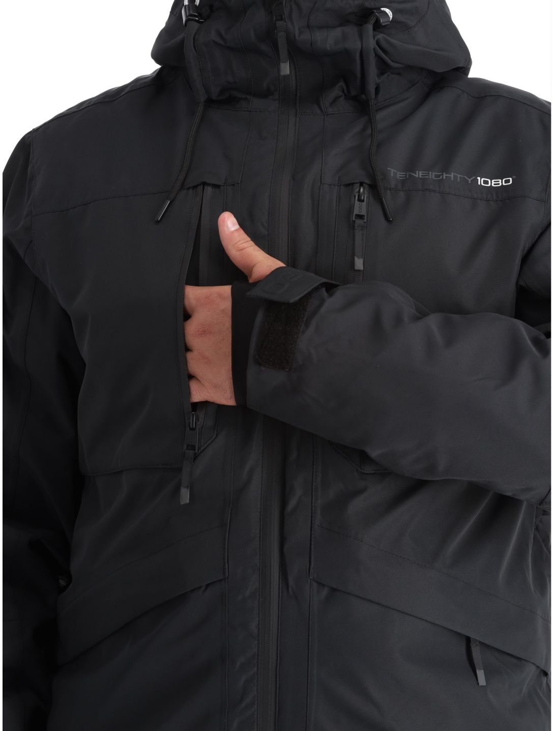 1080, Ash-T chaqueta de esquí hombres Black negro 