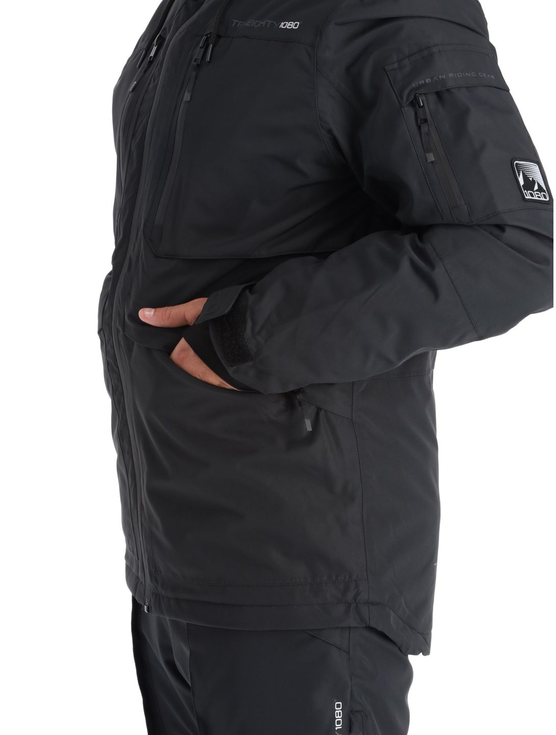 1080, Ash-T chaqueta de esquí hombres Black negro 