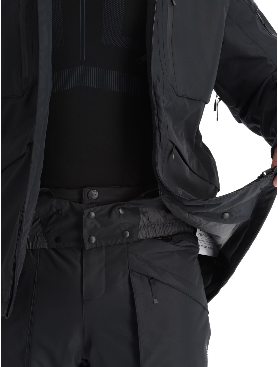 1080, Ash-T chaqueta de esquí hombres Black negro 