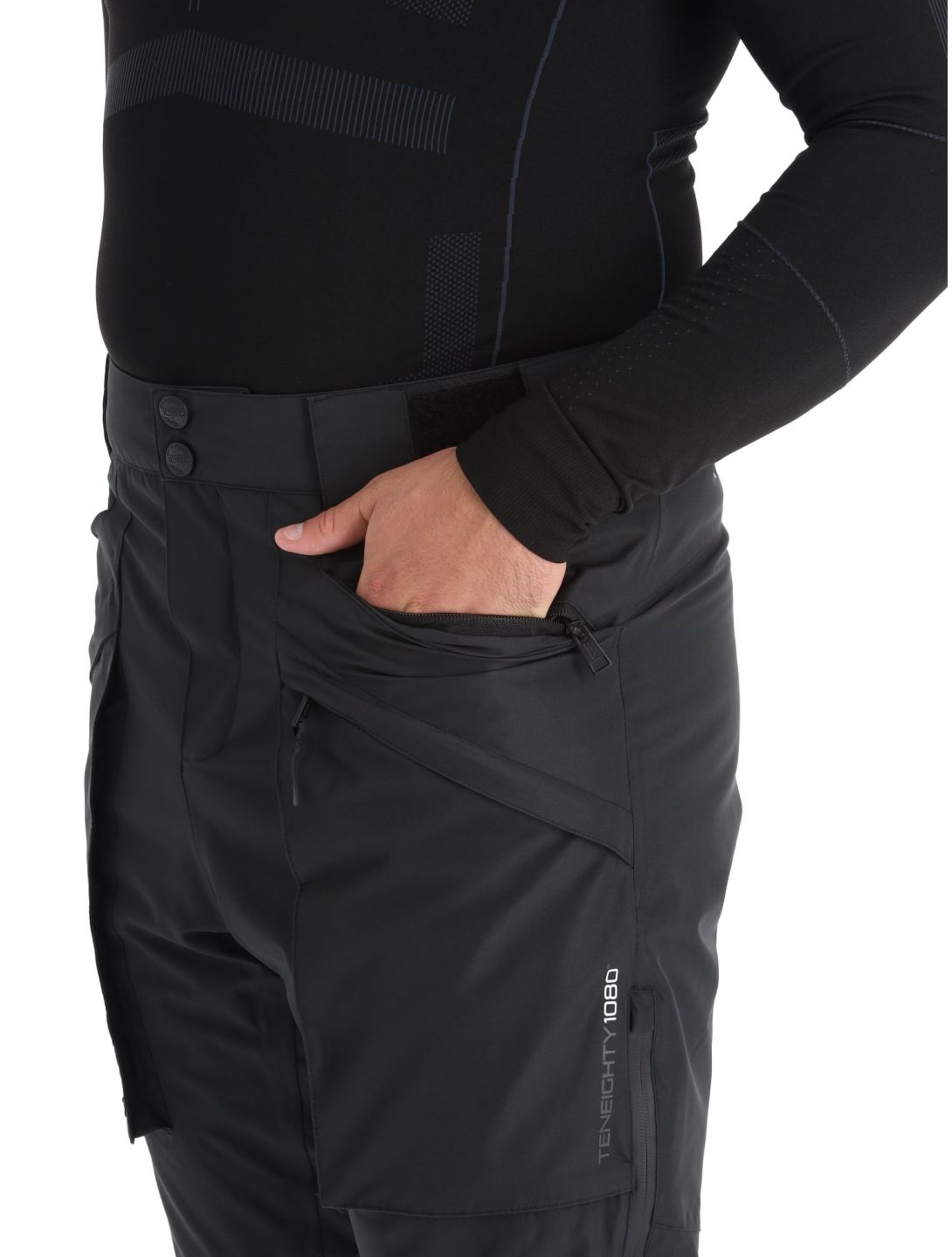 1080, Divert-T pantalones de esquí hombres Black negro 