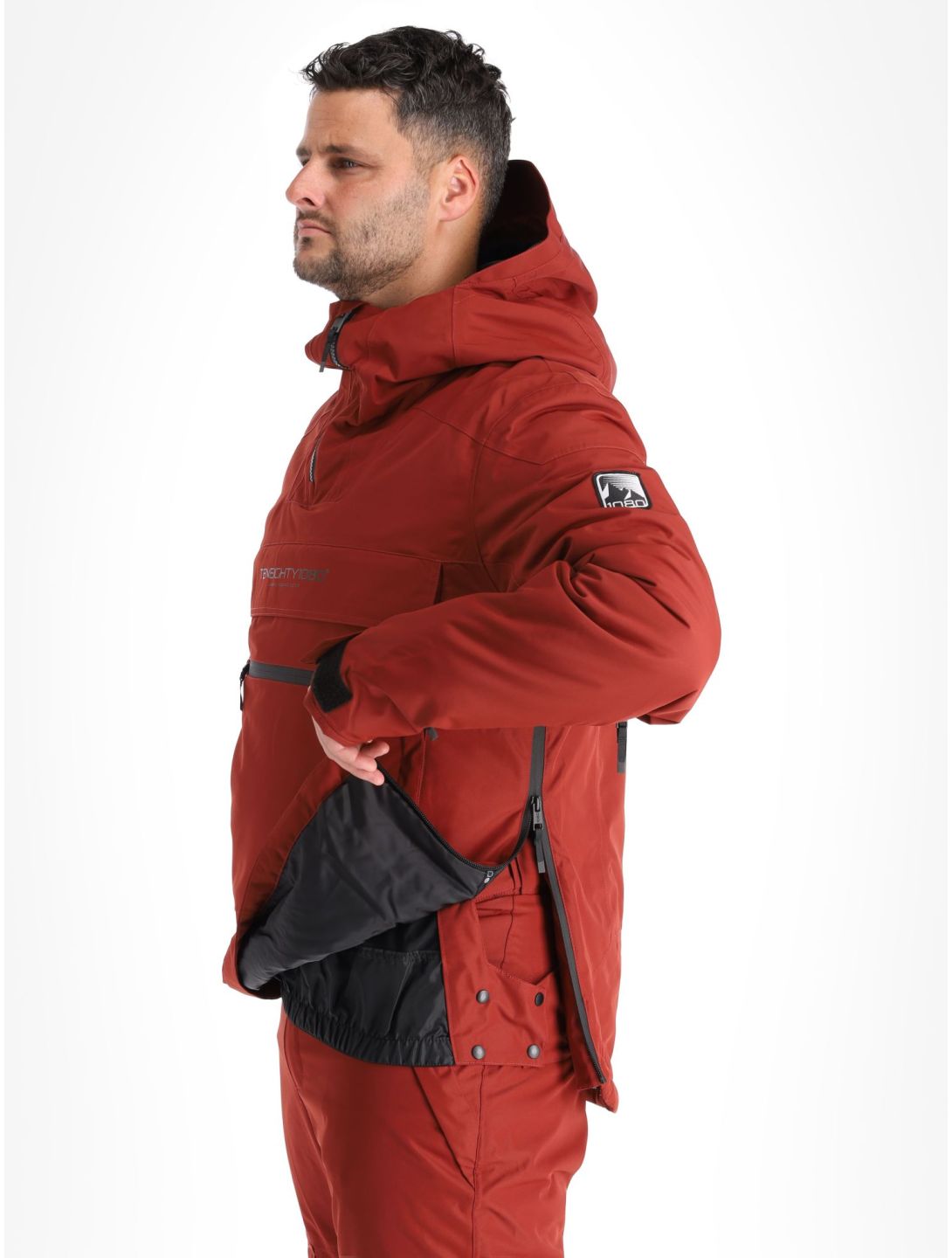 1080, Drake-T anorak hombres Burgundy rojo 