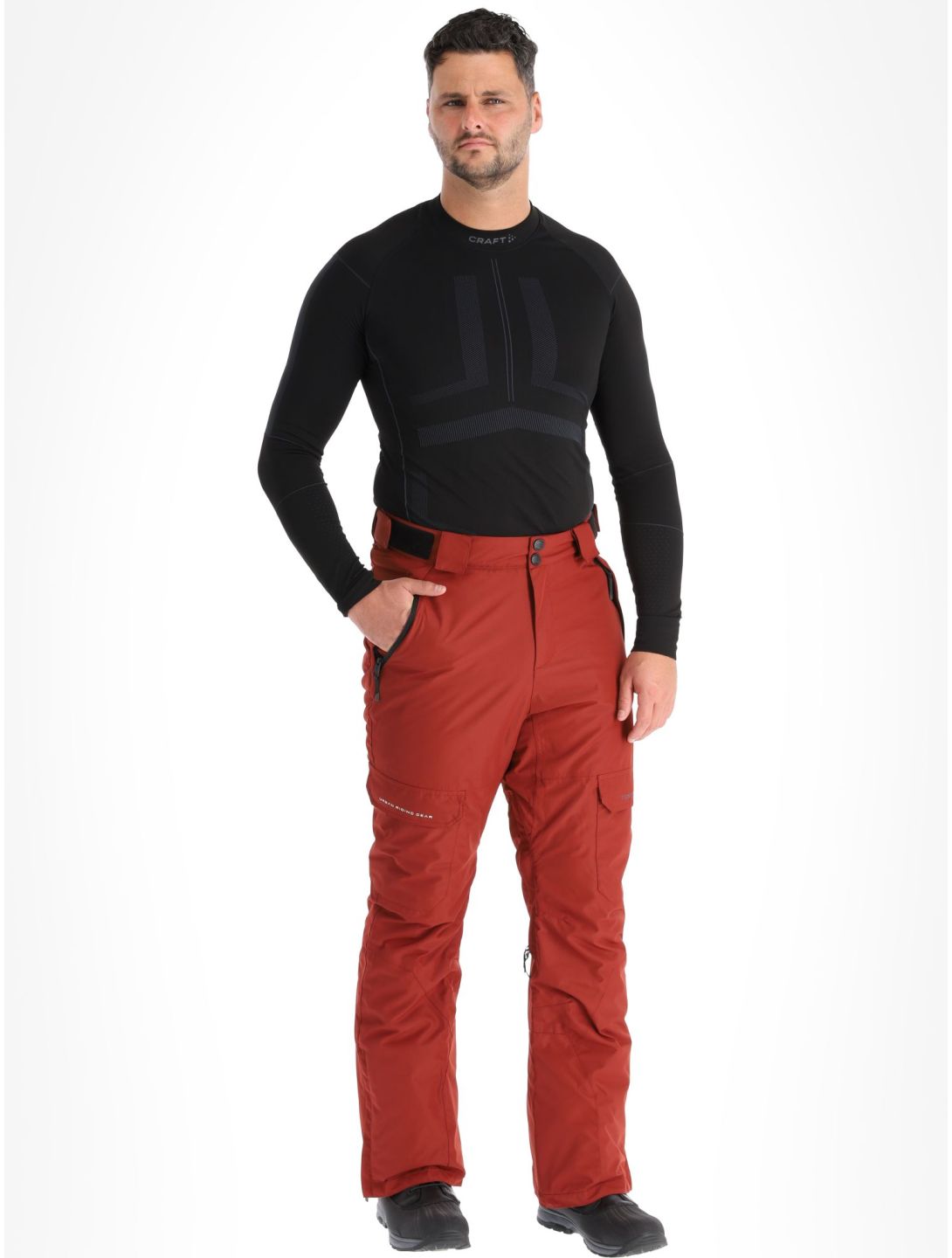 1080, Hoax-T pantalones de esquí hombres Burgundy rojo 