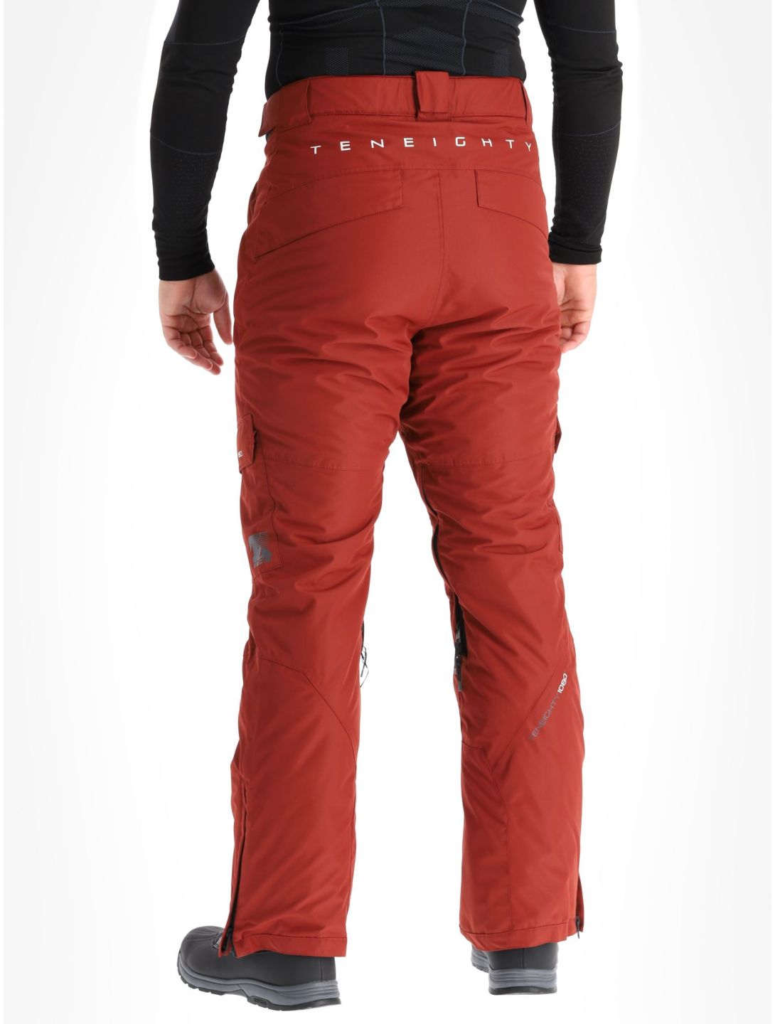 1080, Hoax-T pantalones de esquí hombres Burgundy rojo 