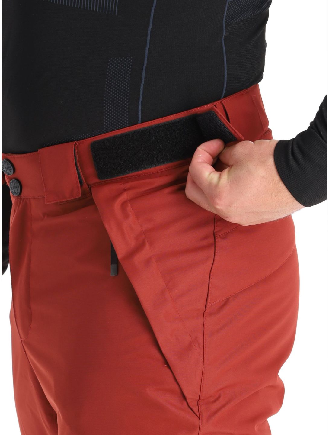 1080, Hoax-T pantalones de esquí hombres Burgundy rojo 