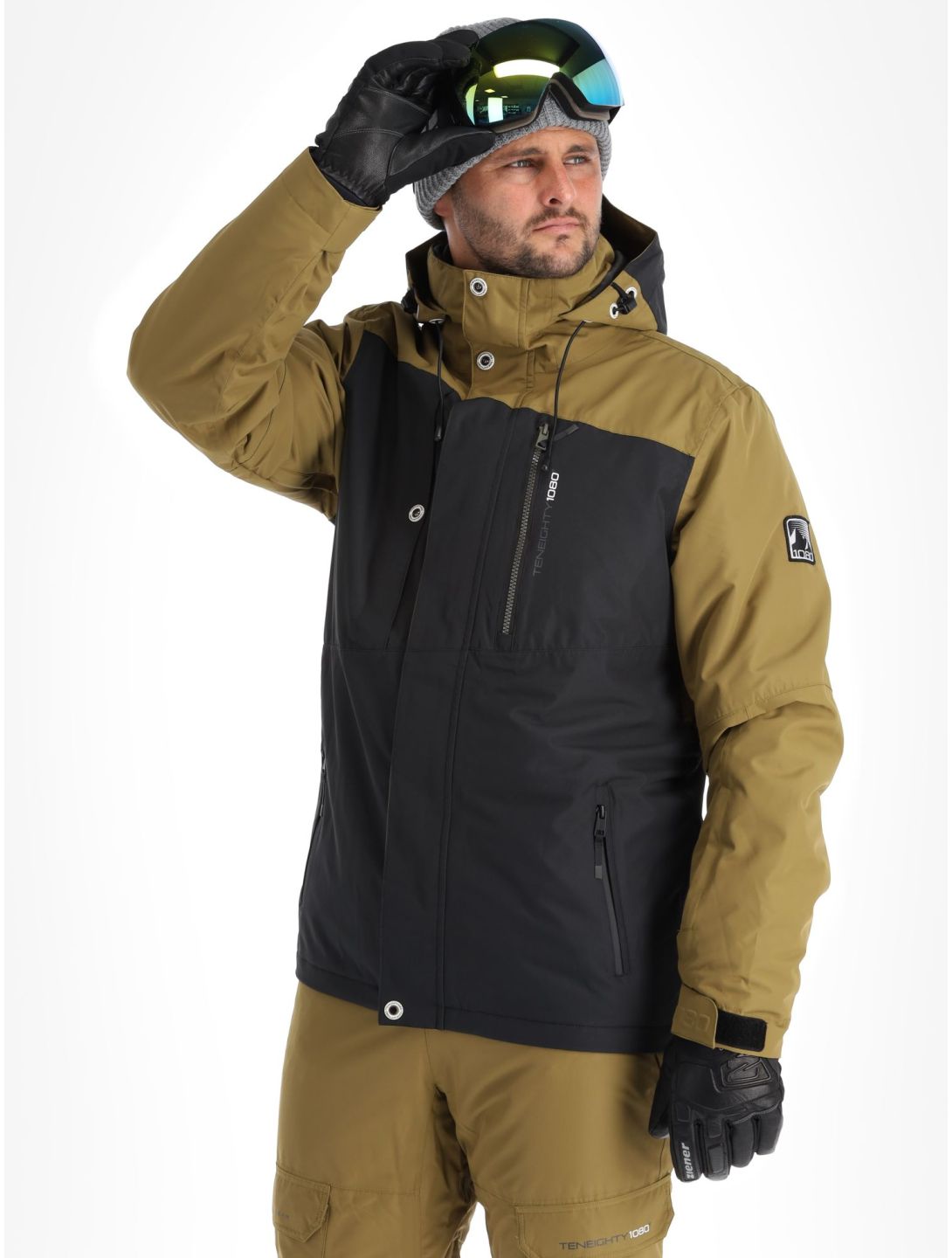 1080, Jerry-T chaqueta de esquí hombres Military marrón 