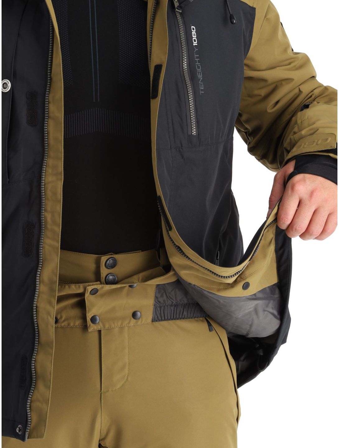 1080, Jerry-T chaqueta de esquí hombres Military marrón 