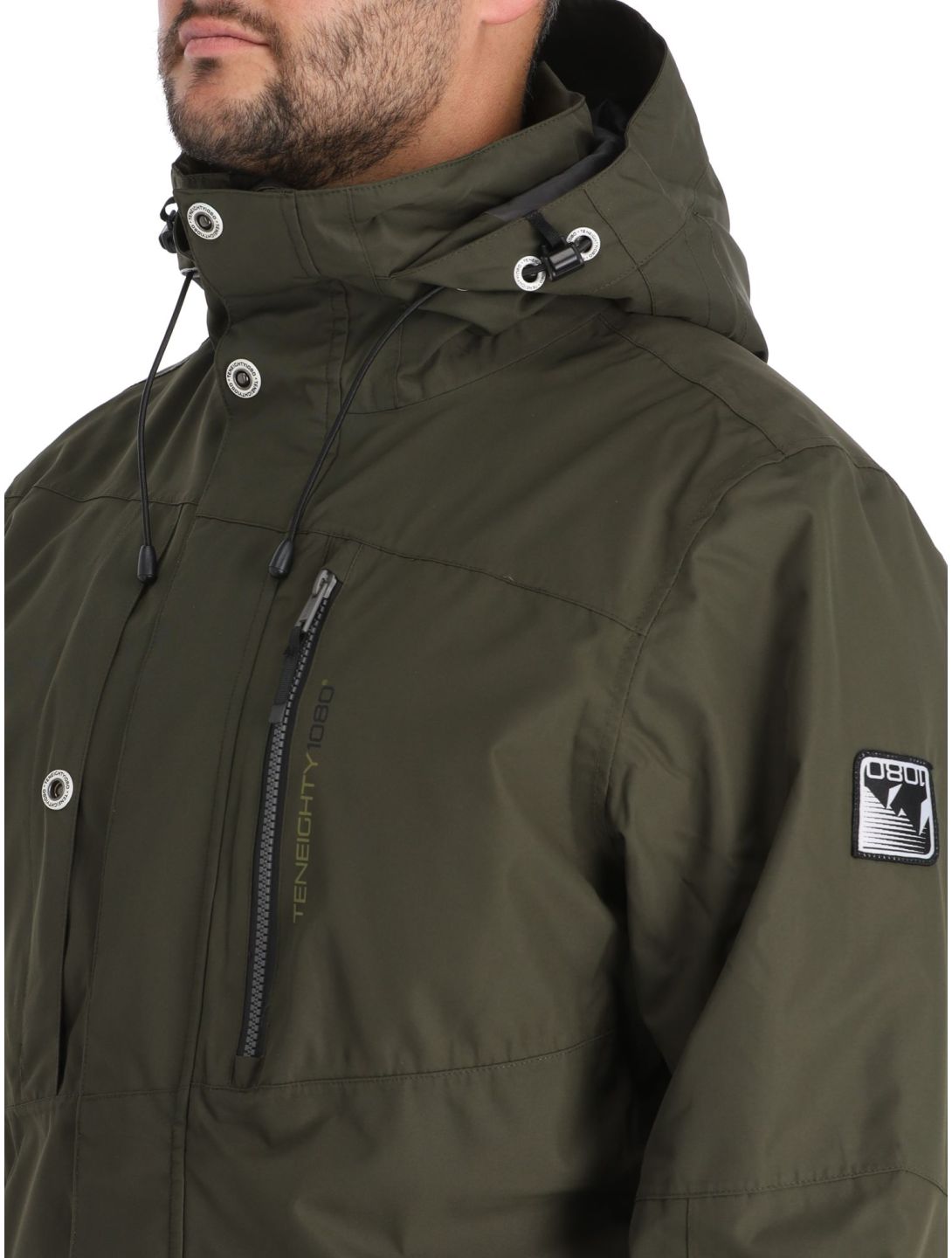 1080, Jerry-T chaqueta de esquí hombres Olive verde 