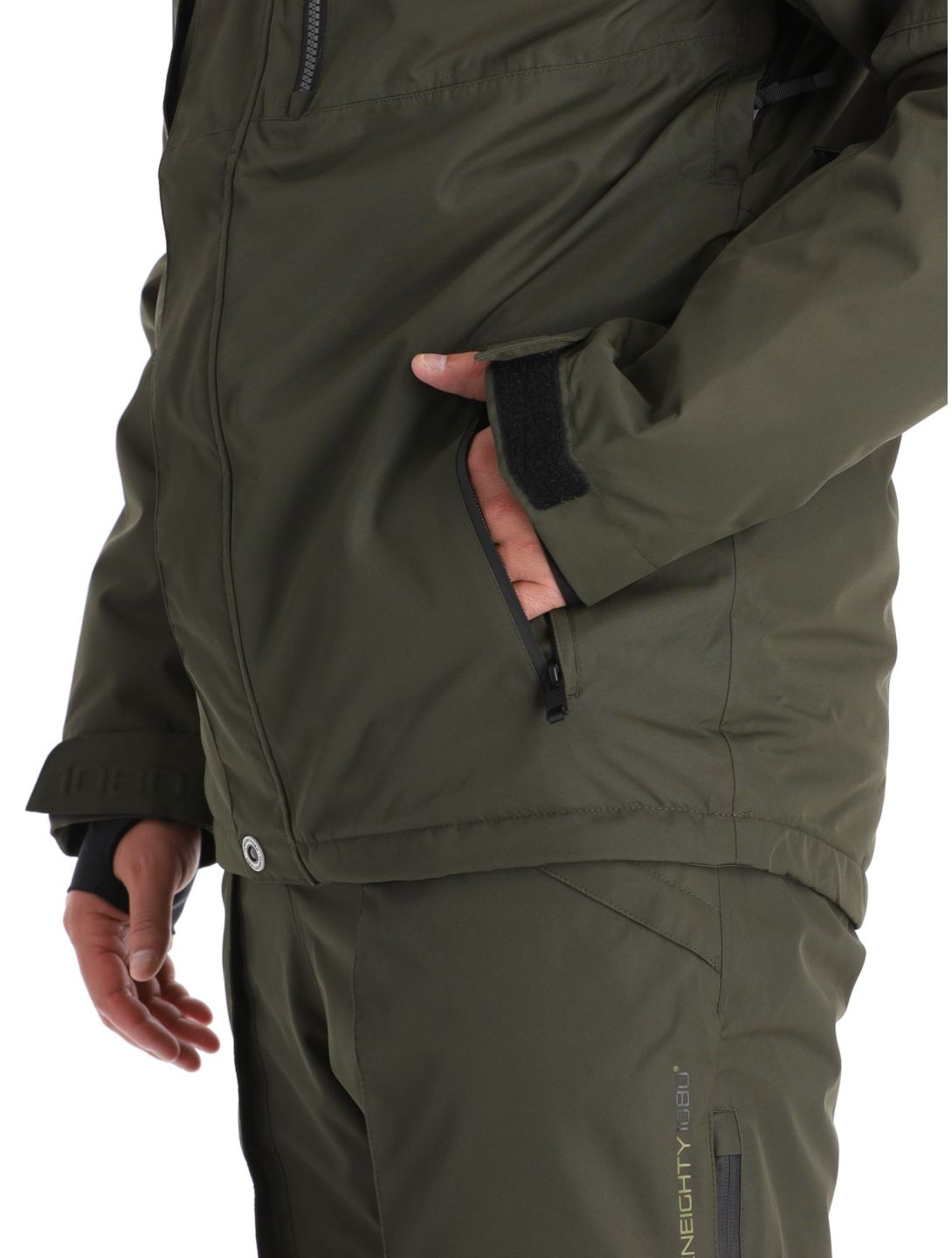 1080, Jerry-T chaqueta de esquí hombres Olive verde 