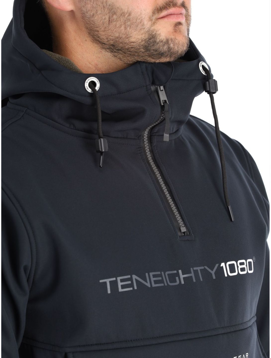 1080, Parker-T anorak hombres Black negro 