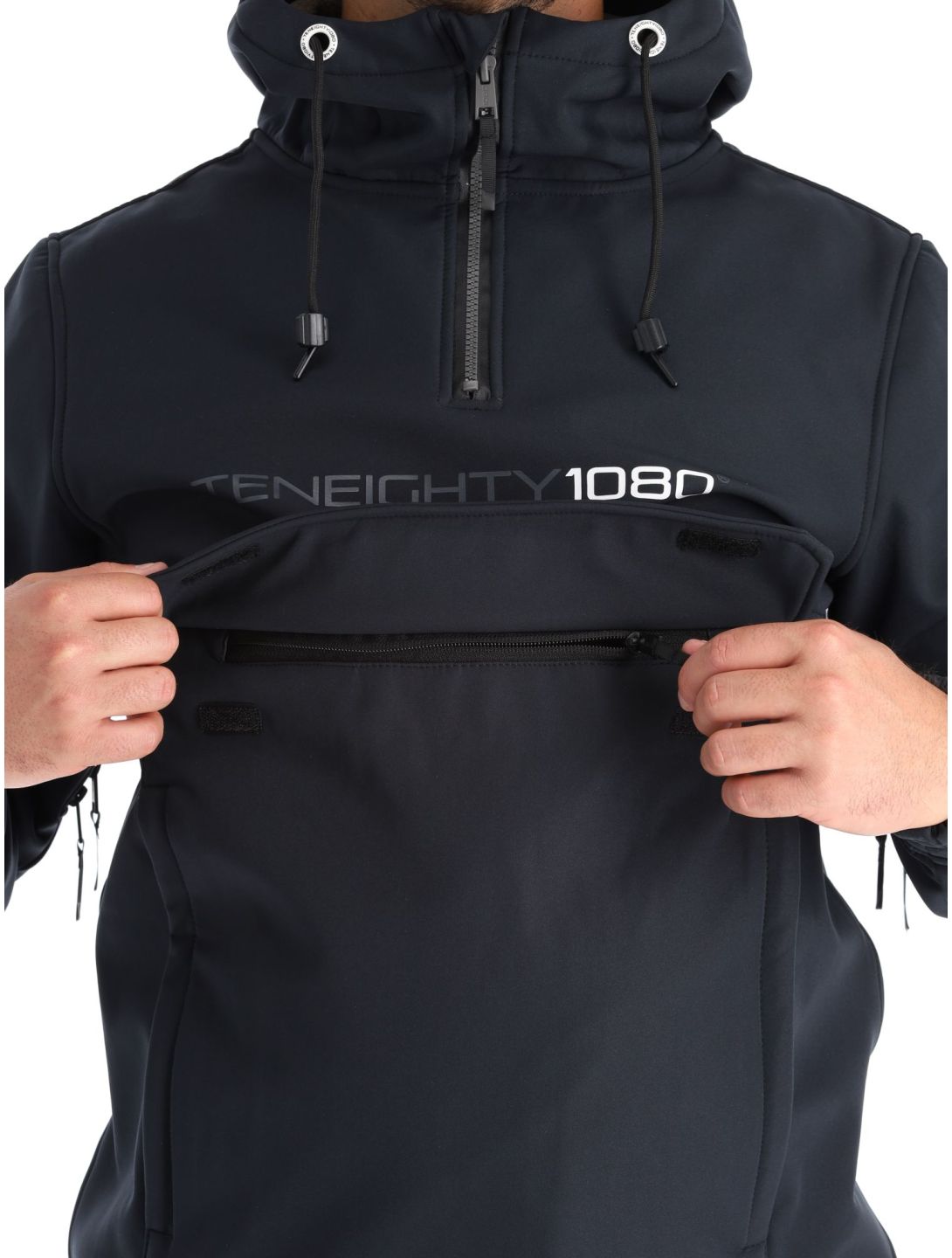 1080, Parker-T anorak hombres Black negro 