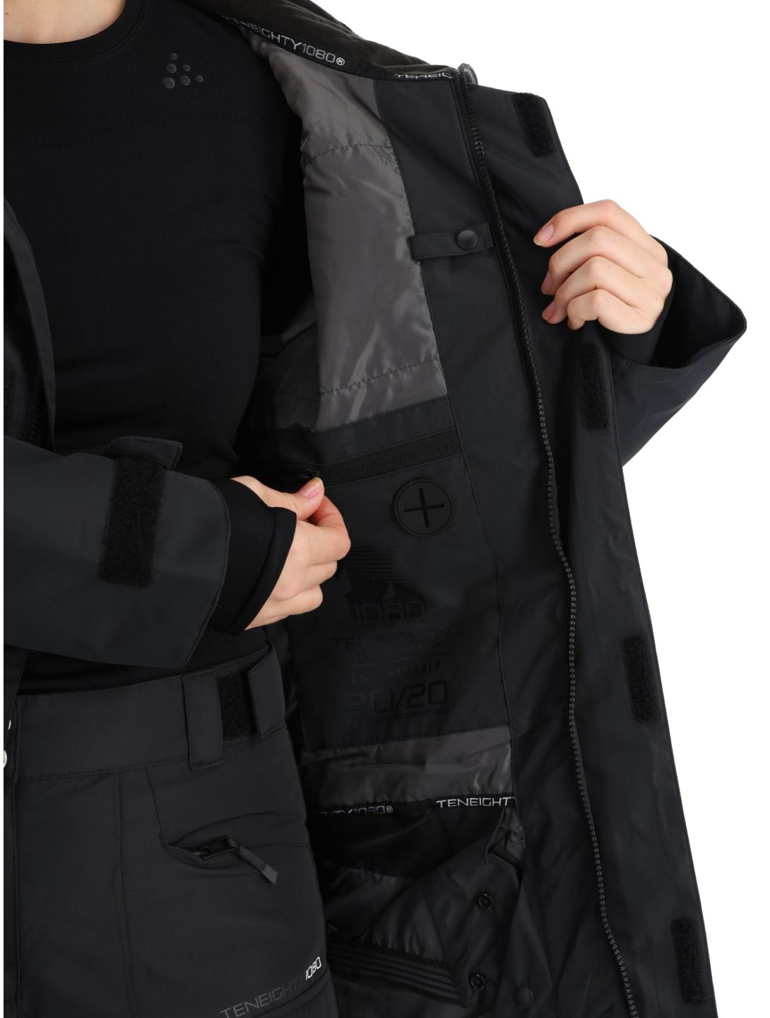 1080, Sharon-T chaqueta de esquí mujeres Black negro 