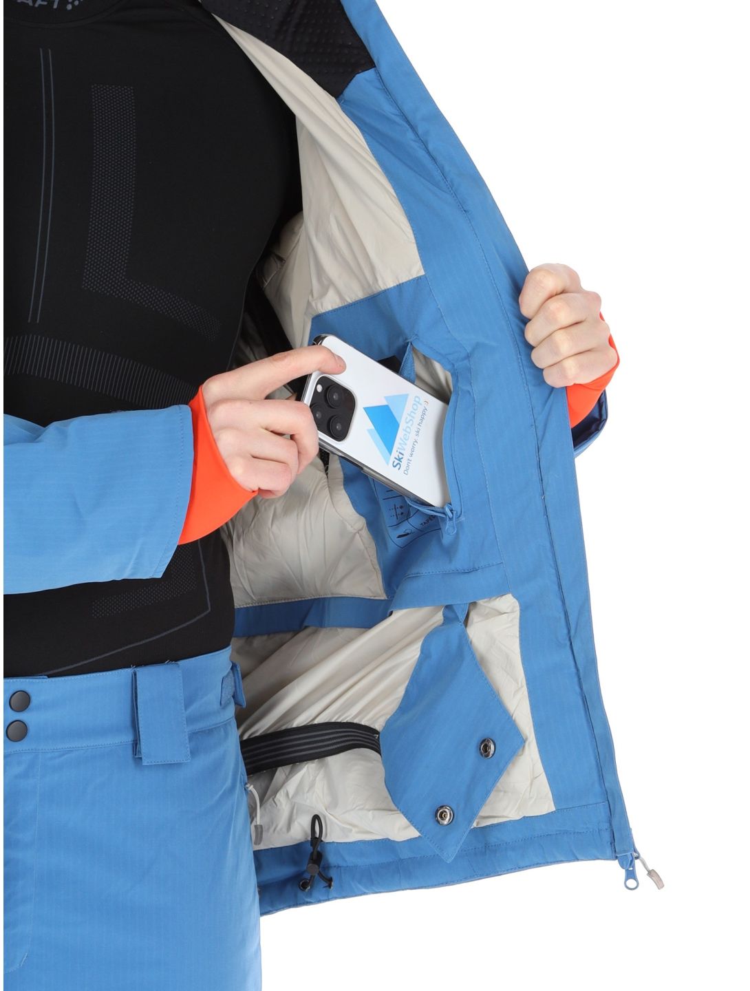 2117 of Sweden, Nausta chaqueta de esquí hombres Blue azul 