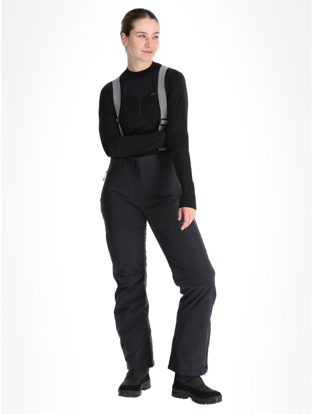 2117 of Sweden, Nausta pantalones de esquí mujeres Black negro 