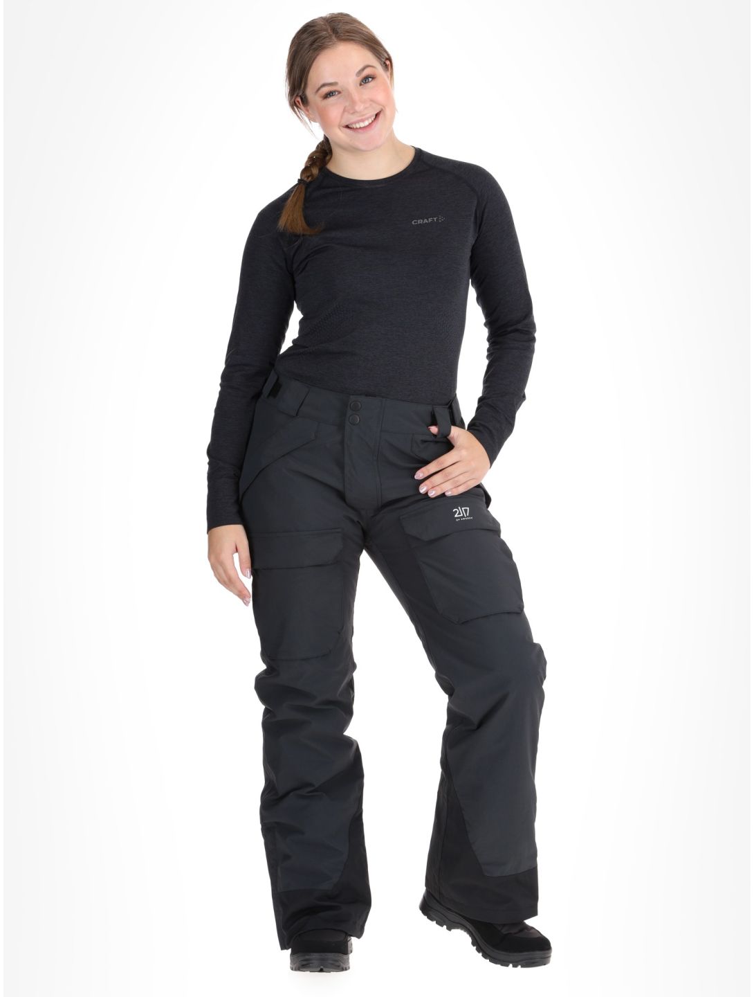 2117 of Sweden, Nelkerim pantalones de esquí mujeres Black negro 