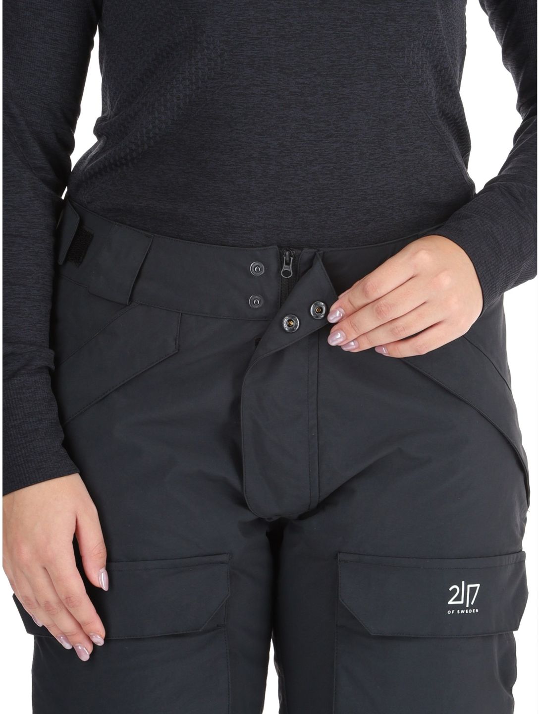 2117 of Sweden, Nelkerim pantalones de esquí mujeres Black negro 