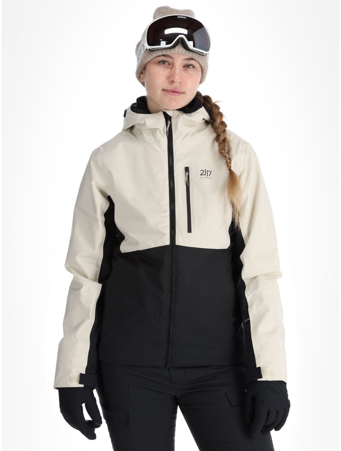 2117 of Sweden, Sala chaqueta de esquí mujeres Beige beige, negro 