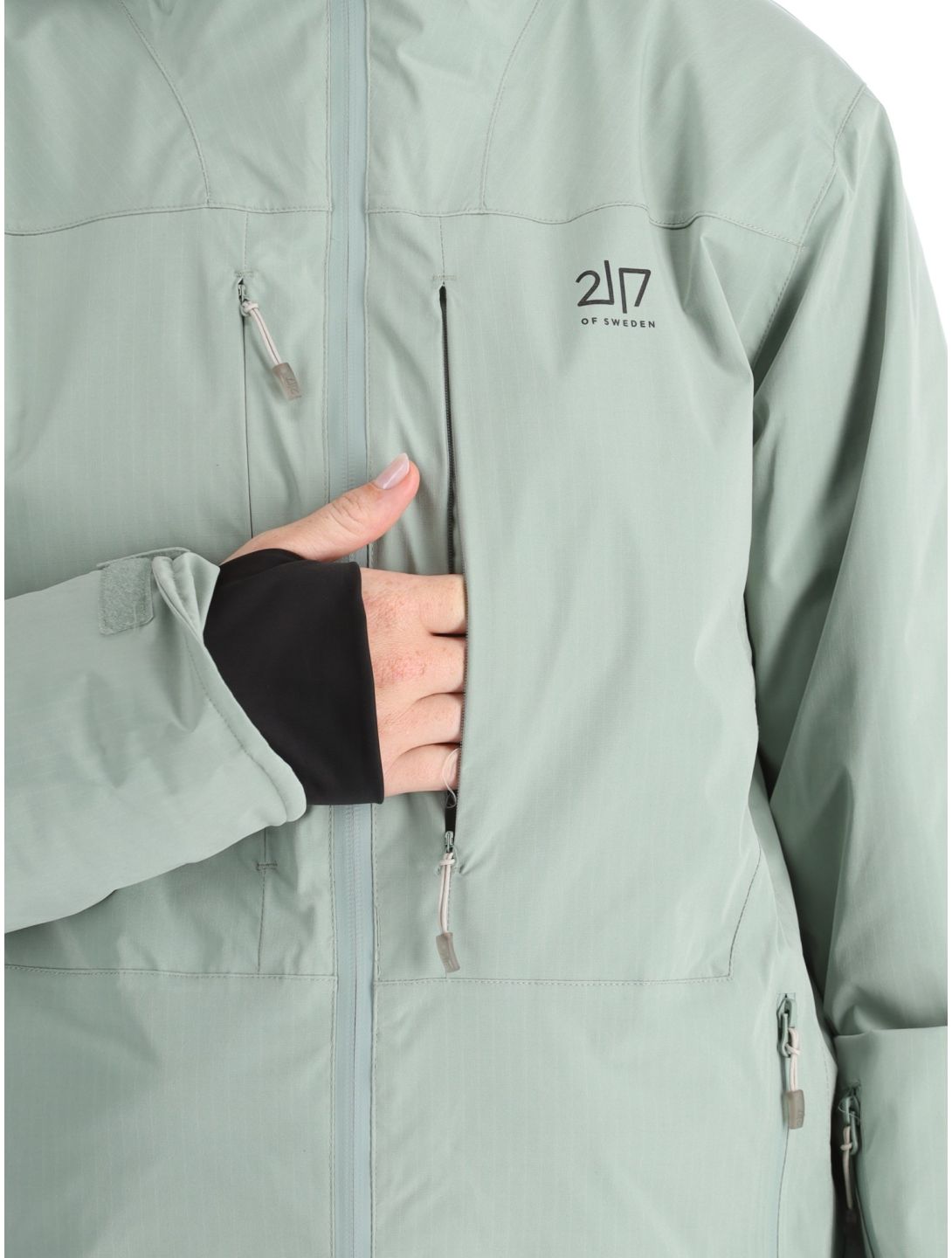 2117 of Sweden, Nausta chaqueta de esquí mujeres Vintage Green verde 