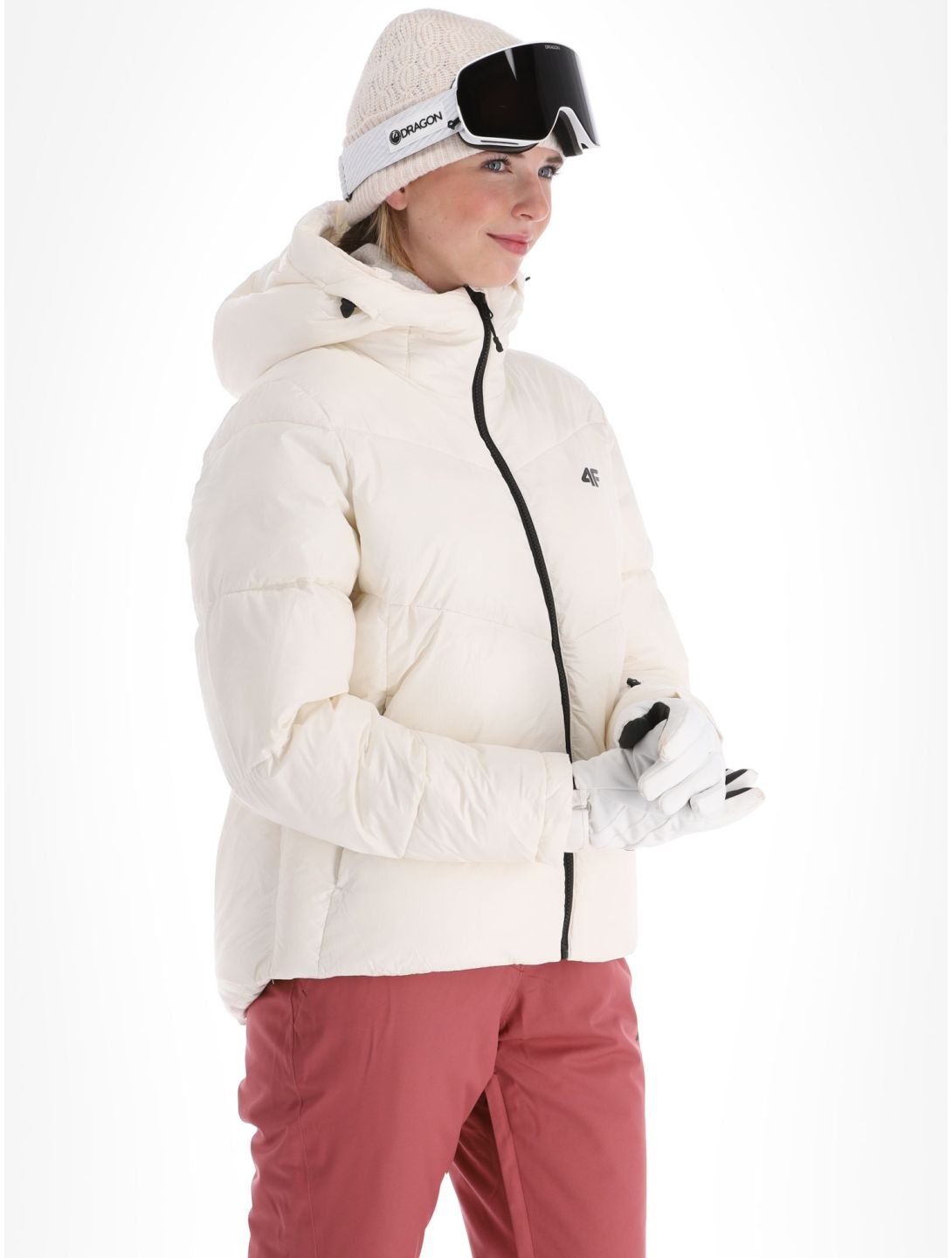 4F, Down Jacket  F277 chaqueta de plumas mujeres Off White blanco 