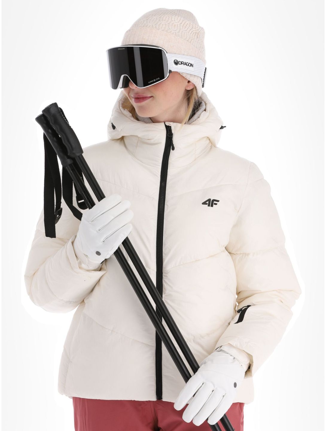 4F, Down Jacket  F277 chaqueta de plumas mujeres Off White blanco 