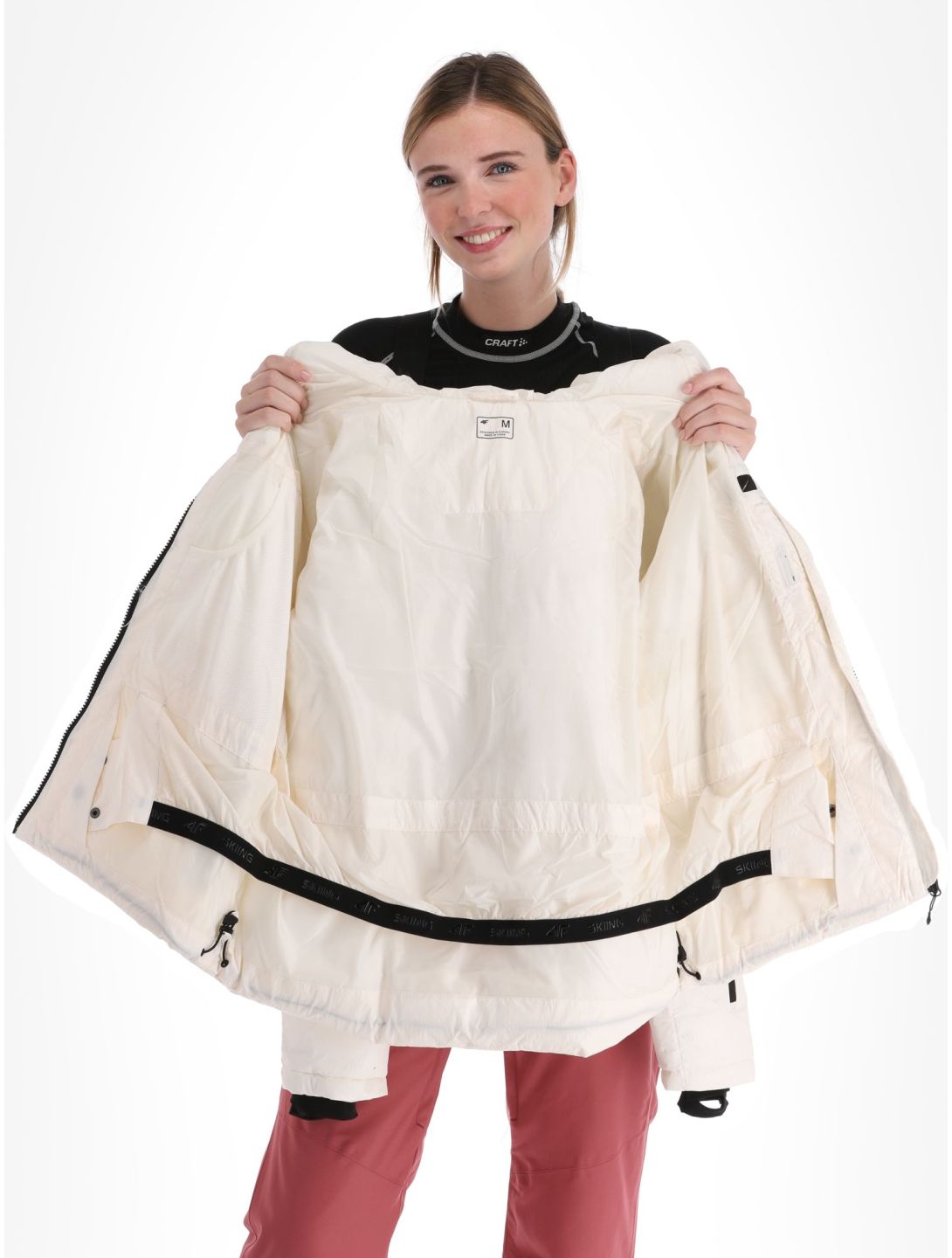 4F, Down Jacket  F277 chaqueta de plumas mujeres Off White blanco 