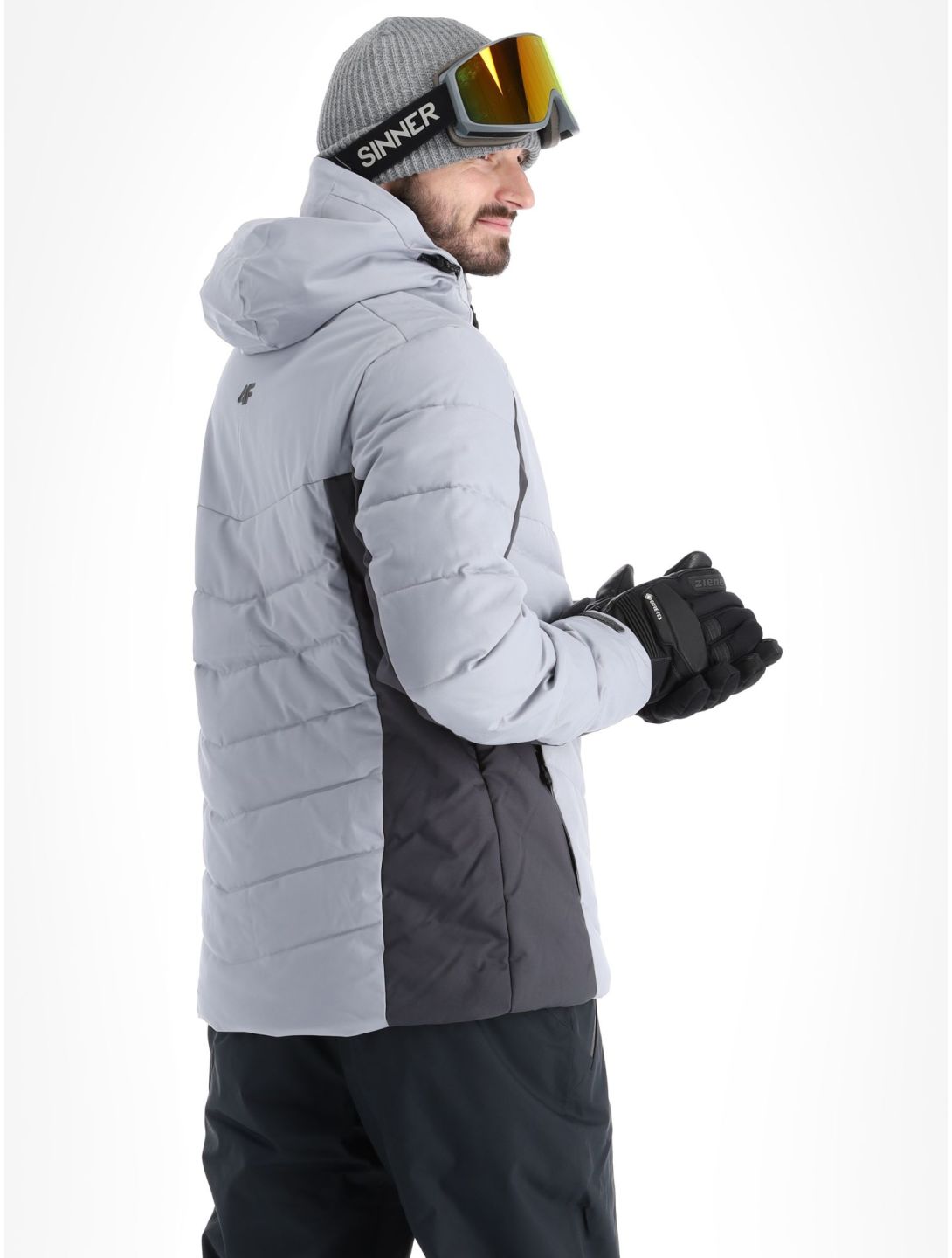 4F, Down Jacket  M278 chaqueta de plumas hombres Grey gris 