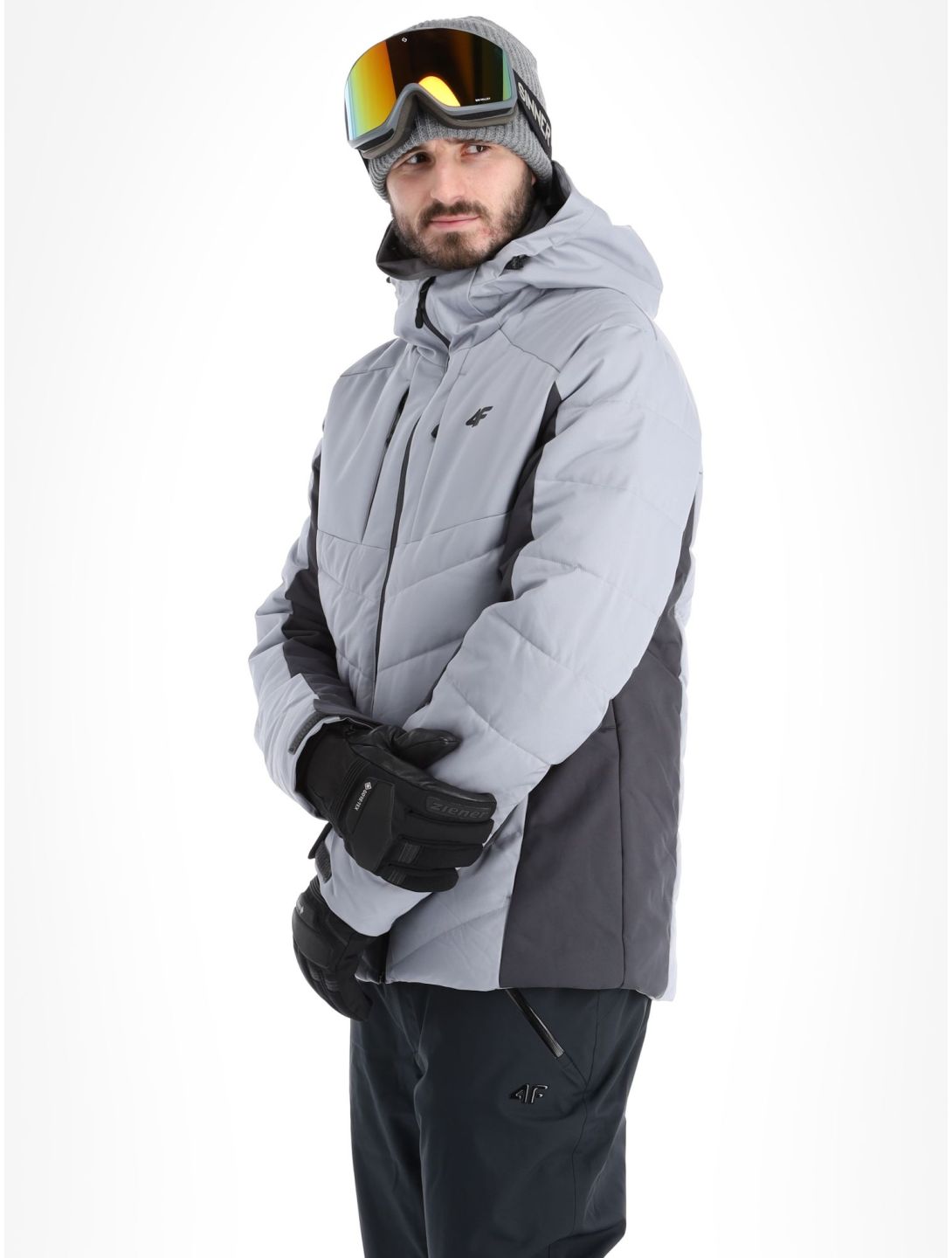 4F, Down Jacket  M278 chaqueta de plumas hombres Grey gris 