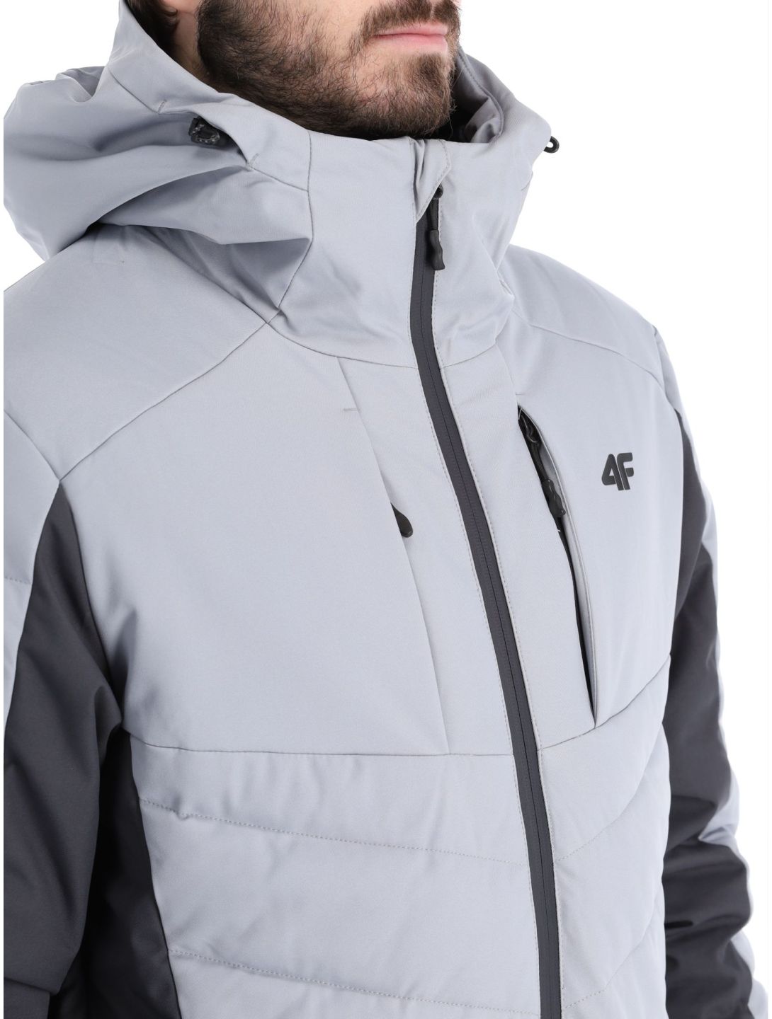 4F, Down Jacket  M278 chaqueta de plumas hombres Grey gris 