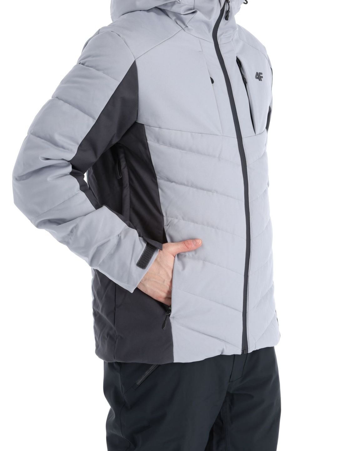 4F, Down Jacket  M278 chaqueta de plumas hombres Grey gris 