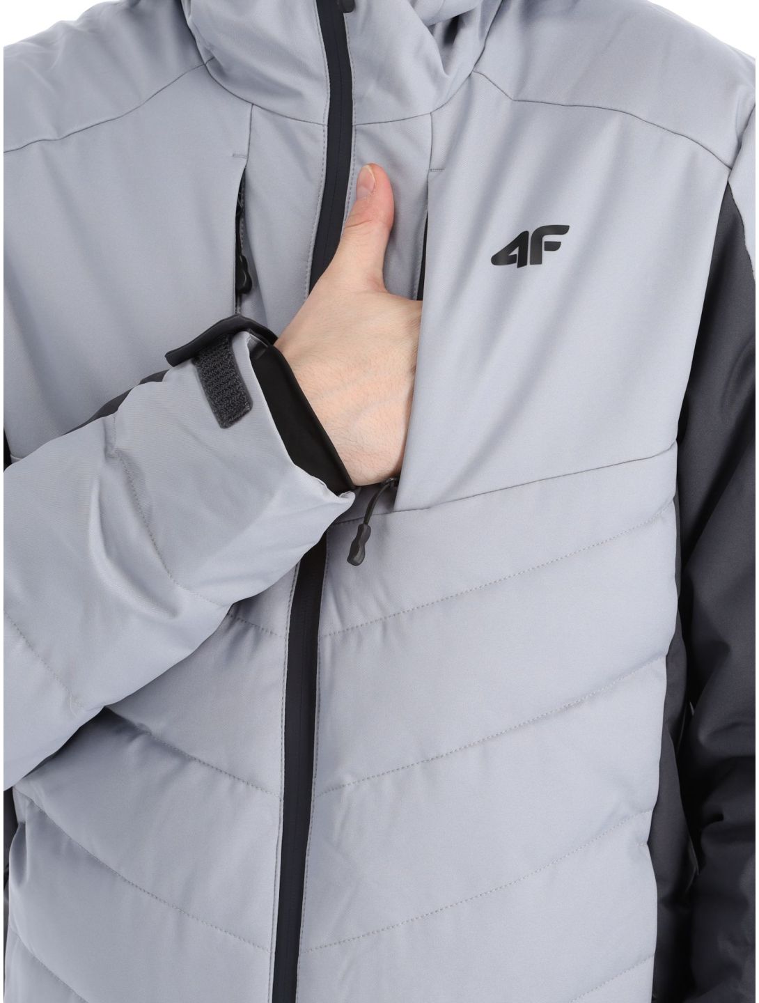 4F, Down Jacket  M278 chaqueta de plumas hombres Grey gris 